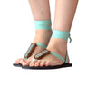 Aqua Sandals - Cotton Straps + Accessory - Fairtrade Sandals - Quetzal Artisan