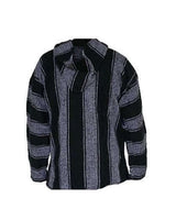 Hoodie Black White - Unisex - One Size - Handmade Fairtrade - Quetzal Artisan