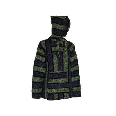Hoodie Green Mélange - One Size - Handmade and Fairtrade - Quetzal Artisan