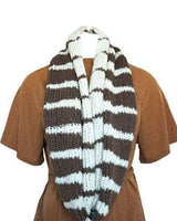Cowl Scarf Khaki Cream - Handmade of Alpaca Wool - Quetzal Artisan